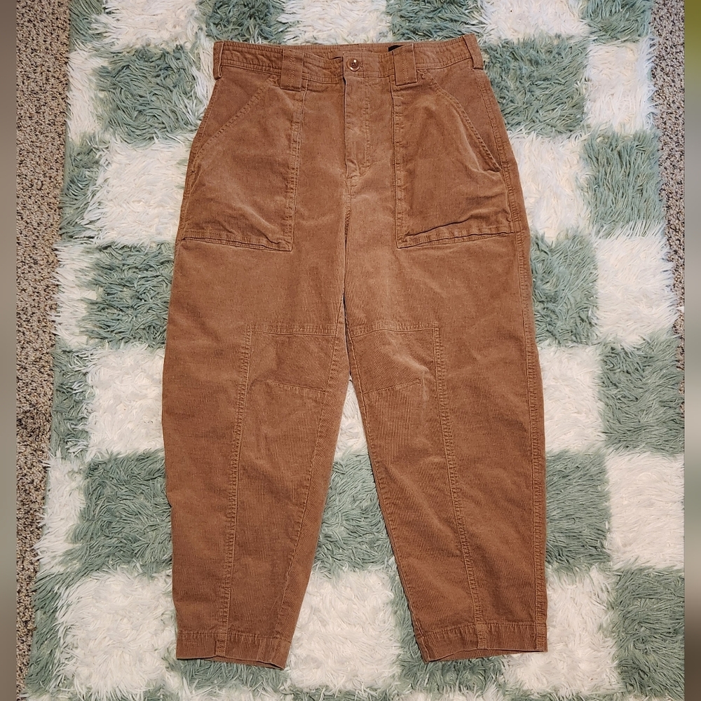 Banana Republic Brown Corduroy Barrel Pants 12